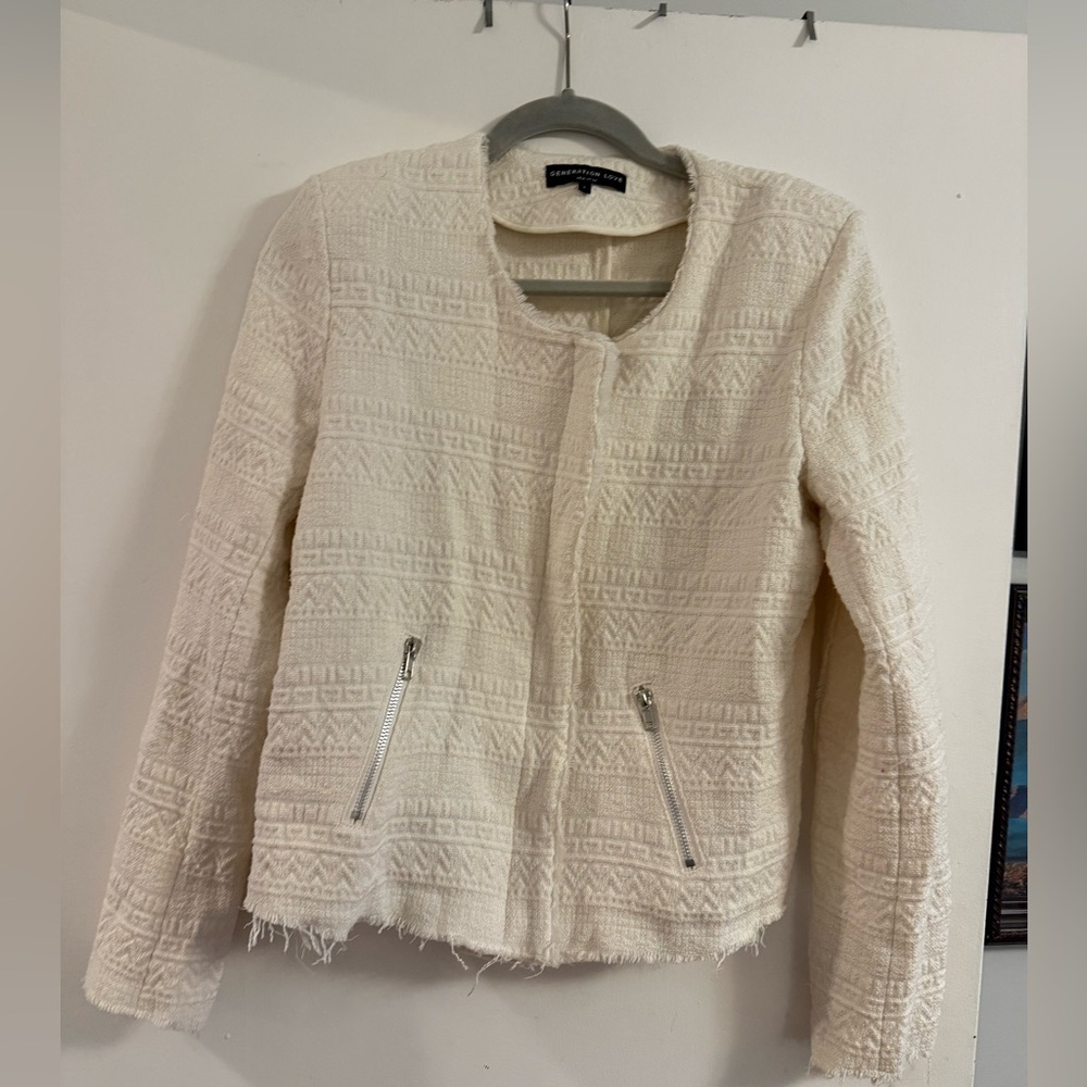 Generation Love Cream Boucle Blazer Jacket